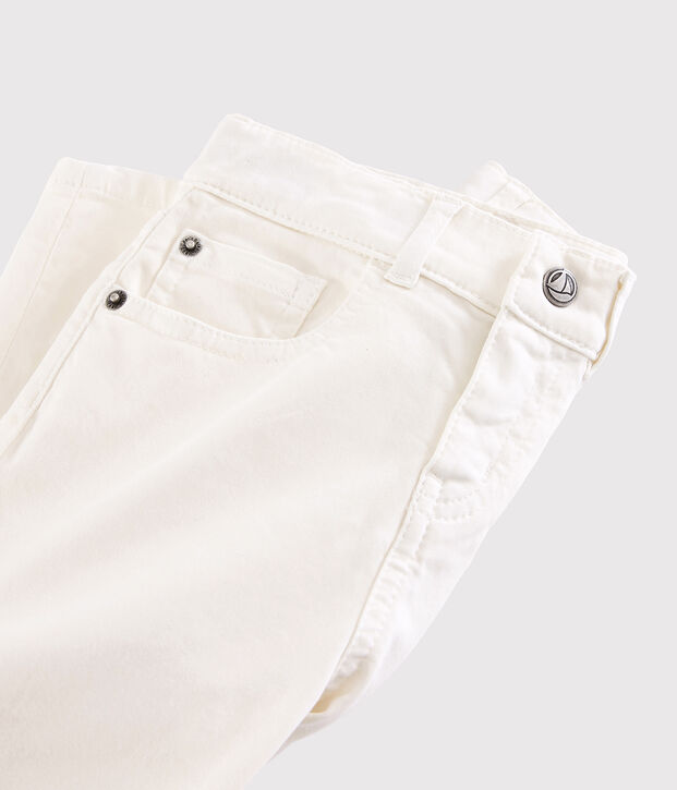 Twill broek voor jongens wit