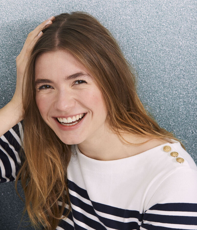 Marini&egrave;re Damesjurk blauw SMOKING/wit MARSHMALLOW