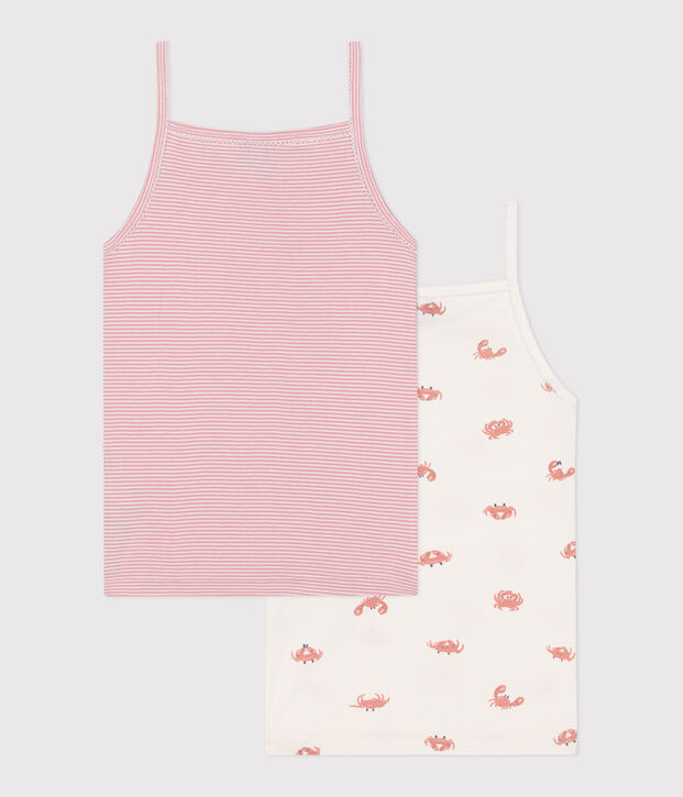 Lot de 2 d&eacute;bardeurs enfant en coton imprim&eacute; crabes multicouleur