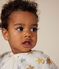 Babypyjama van velours met sterrenprint wit MARSHMALLOW/wit MULTICO