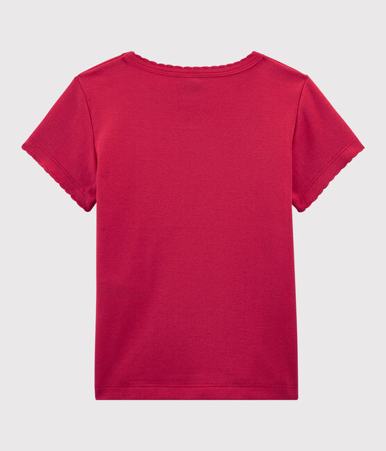 Tee-shirt iconique en coton enfant fille - garçon rose CRANBERRY