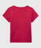 Tee-shirt iconique en coton enfant fille - garçon rose CRANBERRY