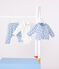 Driedelig babysetje met beertjesprint en body met borduursel aan de kraag blauw ADRIATIC/ MULTICO