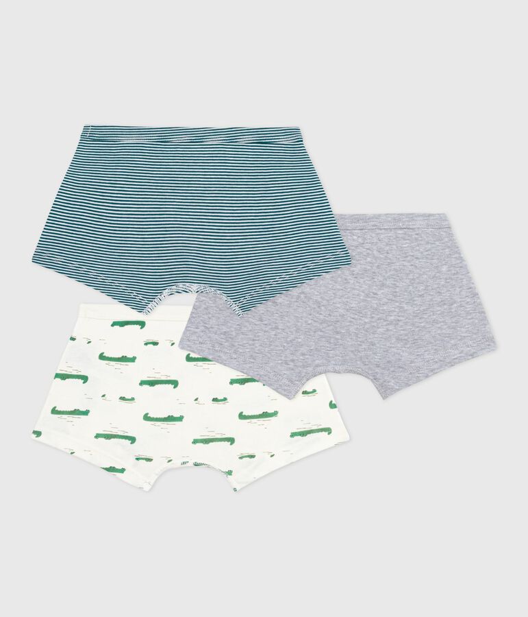 Lot de boxers enfant en coton &agrave; ceinture collet&eacute;e imprim&eacute; multicouleur