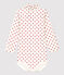 Romper van katoen. wit MARSHMALLOW/rood TERKUIT