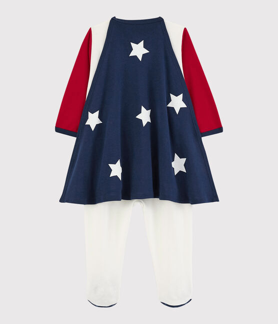 Katoenen verkleed-superbabypyjama rood TERKUIT/wit MARSHMALLOW