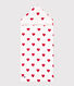 Badcape met hartjes uit badstof voor baby's