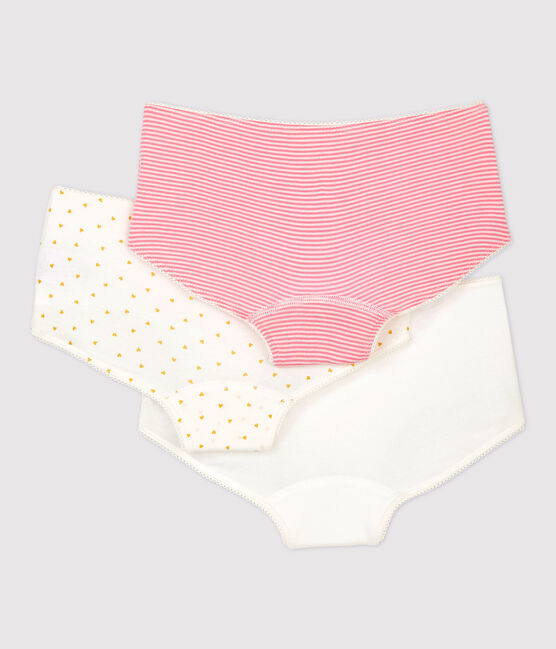 Lot de 3 shorties imprimé coeur petite fille en coton variante 1