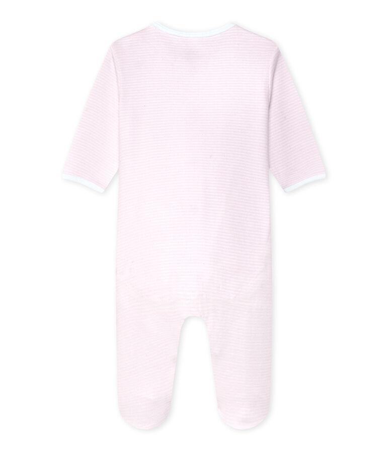 Unisex Bodyjama roze VIENNE/wit ECUME