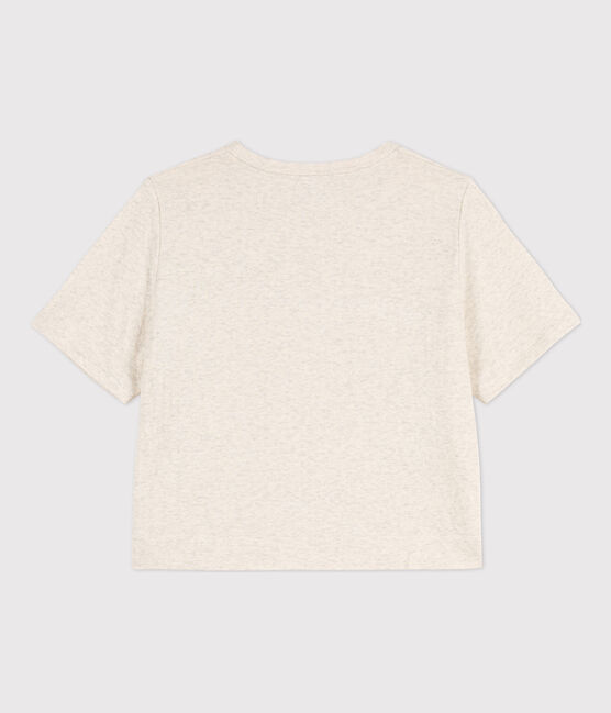 LE BOXY, T-shirt voor dames in katoen  beige MONTELIMAR CHINE