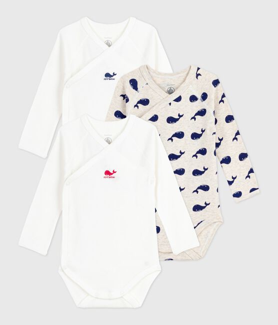Set van katoenen babybody's met lange mouwen en print variante 1