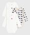 Set van katoenen babybody's met lange mouwen en print variante 1