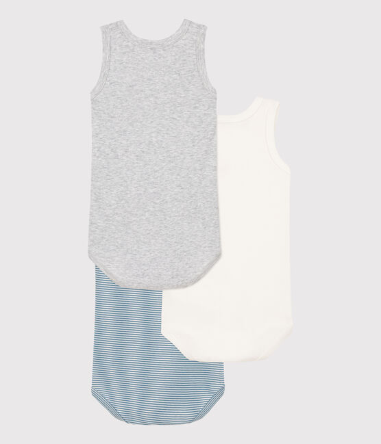 Lot de 3 bodies sans manches milleraies bébé en coton variante 1