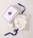 Coffret cadeau b&eacute;b&eacute; avec blouse, bloomer et collants