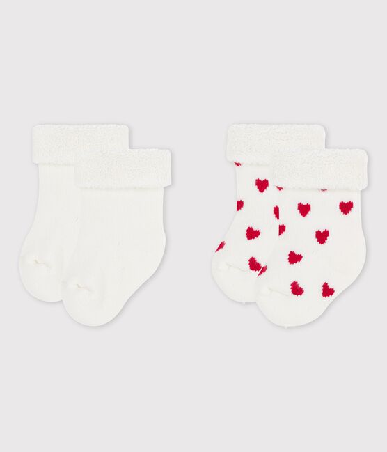 Set van 2 paar babysokken van tricot variante 1