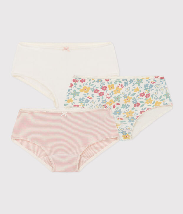Set van 2 shorty's met bloemetjes voor meisjes in katoen multicouleur