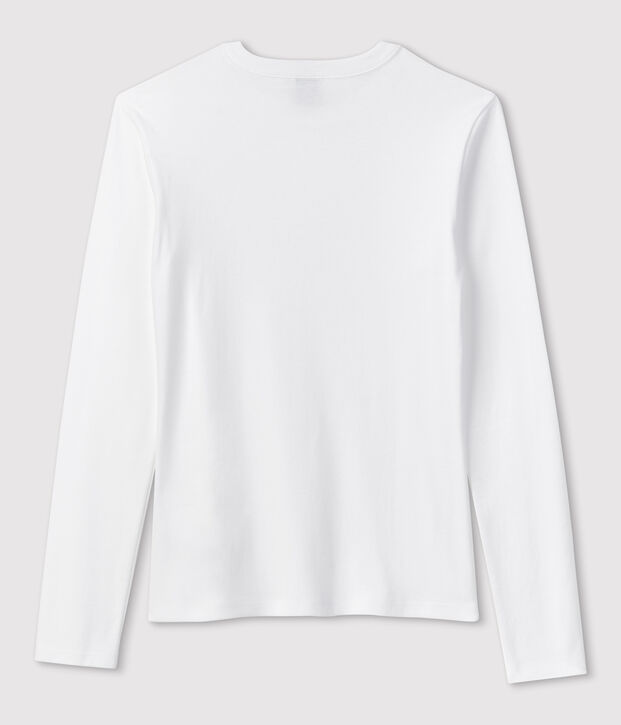 L'ICONIQUE, dames-T-shirt met ronde hals in katoen wit