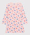 Nachthemd met lange mouwen en kattenprint roze MINOIS/wit MULTICO