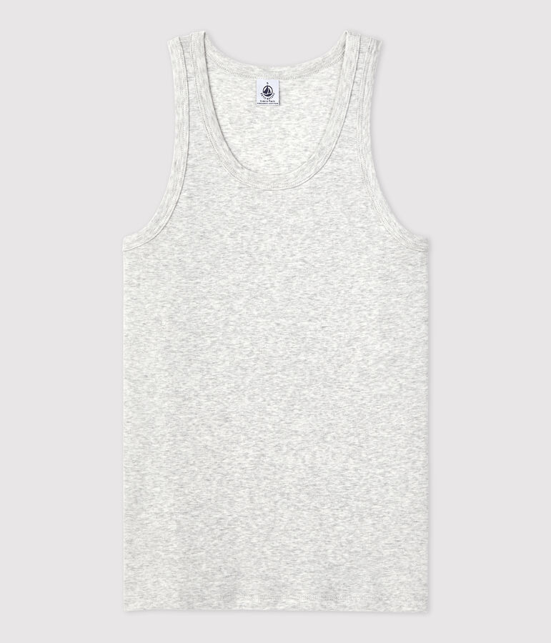Iconische tanktop in katoen grijs BELUGA CHINE