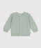 Cardigan en tricot de coton bébé vert HERBIER