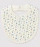 Babyslabbetje van ribkatoen wit MARSHMALLOW/grijs GRIS