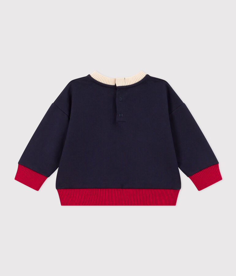 Sweatshirt en molleton b&eacute;b&eacute; bleu