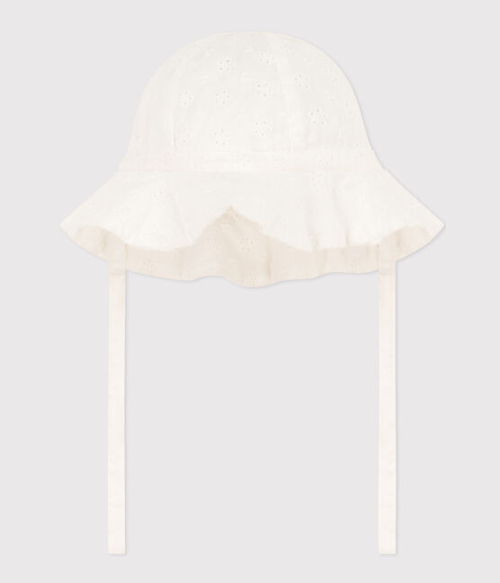 Capeline en broderie anglaise bébé blanc MARSHMALLOW