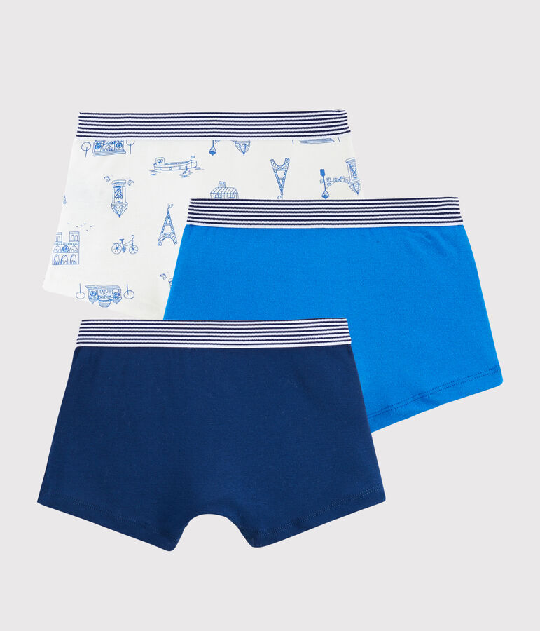 Set van 3 boxershorts voor jongens met print "Paris" multicouleur