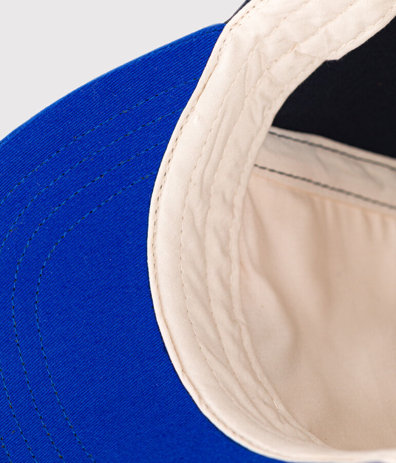 Katoenen babymuts blauw/multicouleur