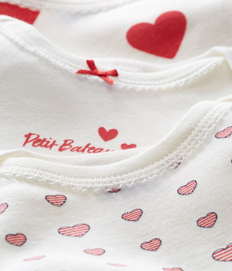 Set van 3 body's met korte mouwen voor babymeisjes multicouleur