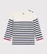 Pull enfant en laine et coton à rayures
