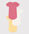 Lot de 3 bodies manches courtes Petit Bateau X Snoopy bébé en coton variante 1