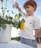 T-shirt met korte mouwen voor jongens wit MARSHMALLOW