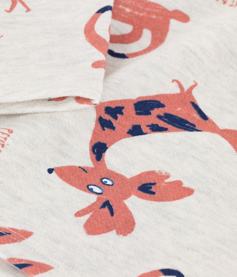 Sweatshirt imprim&eacute; animaux en molleton b&eacute;b&eacute; beige/multicouleur