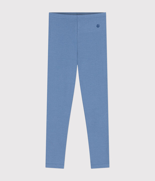 Legging van jersey en elastaan voor meisjes blauw