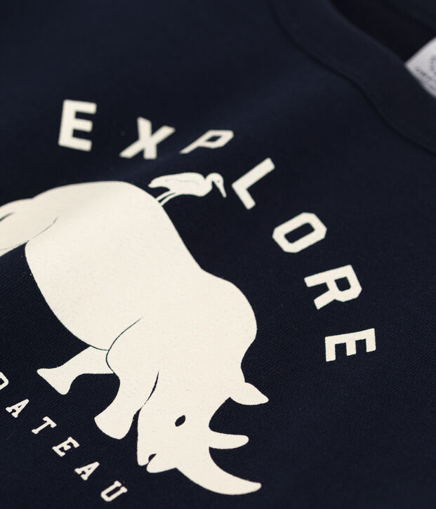 Sweater in molton voor jongens SMOKING