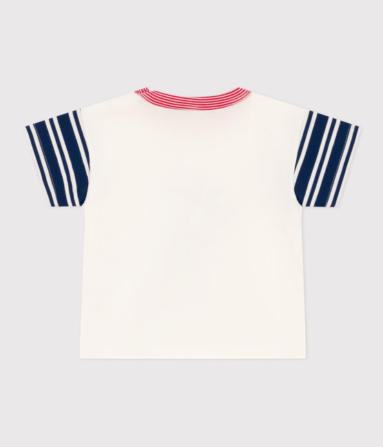 Tee-shirt Petit Bateau X Snoopy en jersey léger bébé blanc MARSHMALLOW/blanc MULTICO
