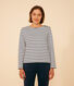 Katoenen marineshirt met knopen voor dames