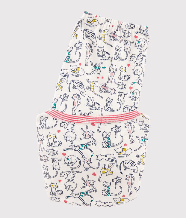 Pyjama en c&ocirc;te blanc/multicouleur