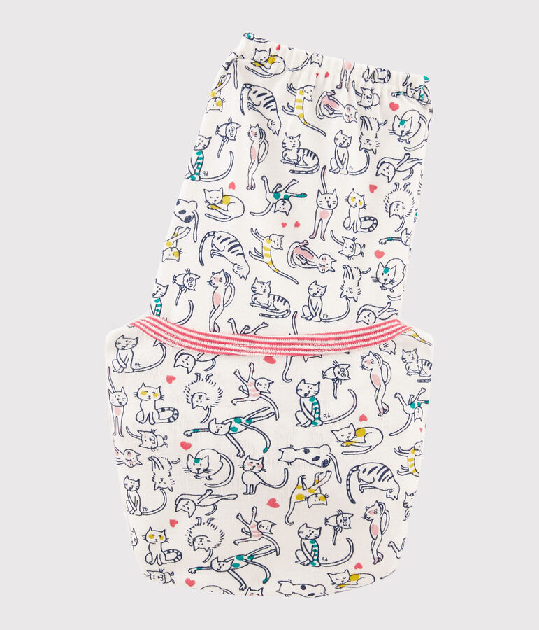 Pyjama en c&ocirc;te blanc/multicouleur