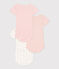 Lot de 3 bodies manches courtes mini cœurs en coton bébé variante 1