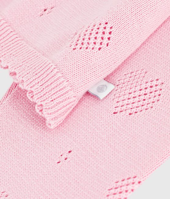 Cardigan enfant en coton uni rose MARQUISE