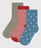 Lot de 3 paires de chaussettes étoiles en jersey de coton enfants variante 1