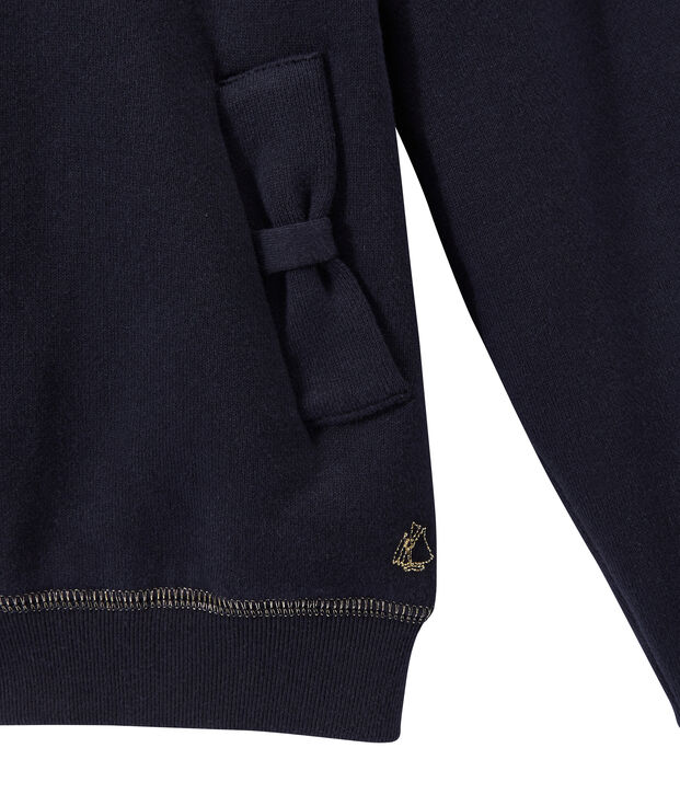 Hoodie met rits voor meisjes blauw