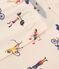 Korte kinderpyjama van katoen met multisportprint wit AVALANCHE/ MULTICO