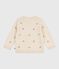 Pull bébé en laine et coton à fleurs brodées blanc AVALANCHE/ MULTICO
