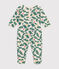 Babypyjama van geruwde fleece met kerstboomprint wit AVALANCHE/ MULTICO