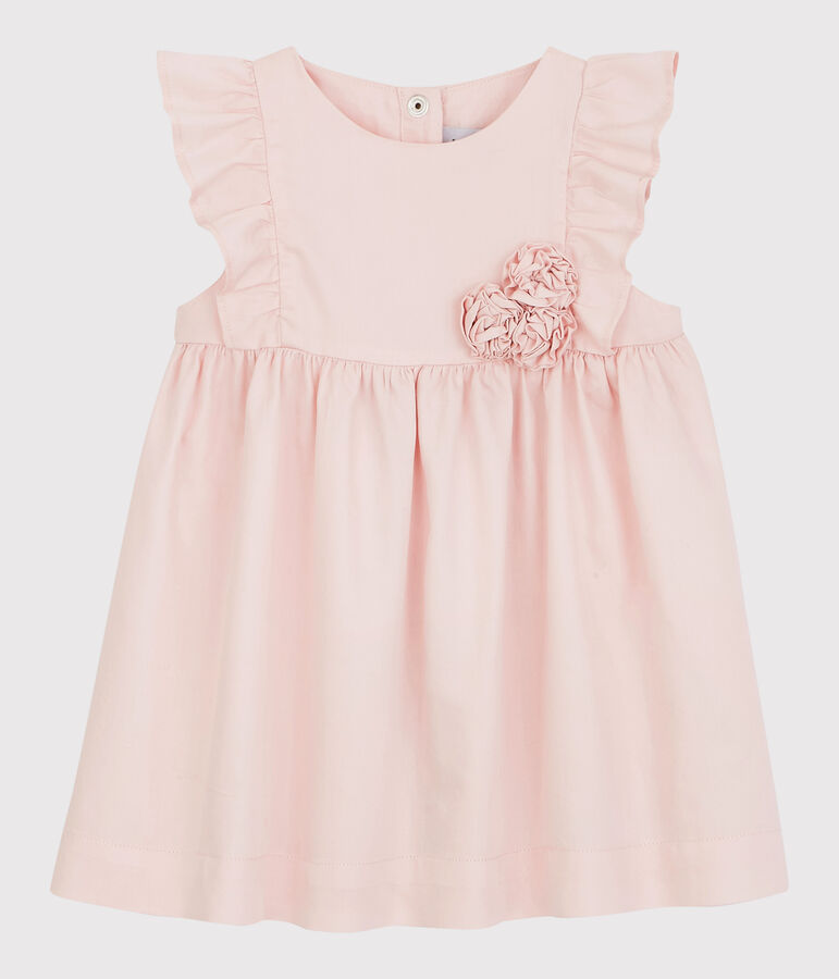 Robe en satin b&eacute;b&eacute;. rose MINOIS
