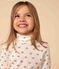 Sous-pull imprimé fleuri en coton enfant fille blanc MARSHMALLOW/blanc MULTICO
