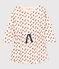 Robe manches longues à imprimé en tubique enfant fille blanc AVALANCHE/ MULTICO